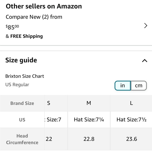 Brixton Men's Field Wide Brim Felt Fedora Hat size M - Picture 12 of 12